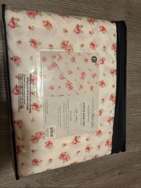 Modern Threads Pink Rose Full Sheet Set - Floral Bedding